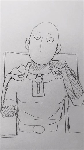 Hand-Drawn Character Sketch of a Muscular Male Figure