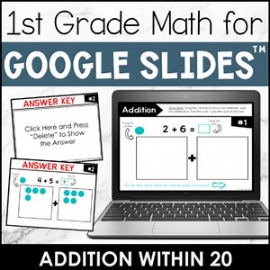 Addition within 20 First Grade Math Activity for Google Slides