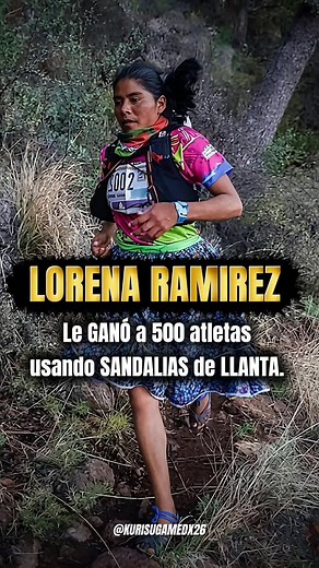 She BEAT 500 athletes wearing TIRE SANDALS. 🏃🏽‍♀️🛞 The elite runners wore $300 carbon fiber shoes and energy gels. Lorena Ramírez, a 22-year-old Rarámuri woman, showed up in a skirt and sandals made from tires. She won first place in a 50K ultramarathon in Mexico, crushing competitors from 12 countries. The most perfect endurance machine in the world. 🤯🔥 #LorenaRamirez #Raramuri #Ultramarathon #Superhumans #ExtremeSports #Kurisugamedx26
