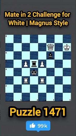 Mate in 2 Challenge for White Magnus Style #chess #shorts