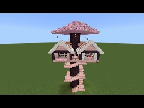 How to Build a Cherry Blossom Tree House in Minecraft 🌸 | Easy Tutorial/ #minecraft #minecraftbuild