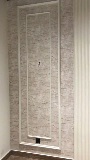 ELEGANT MEDIA WALL DESIGN & WALLPAPER LIVING ROOM #interiordesign