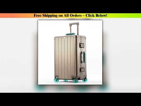 All Aluminum-magnesium Suitcase Travel Rolling Luggage Alloy Trolley Case Bag with Spinner Silent