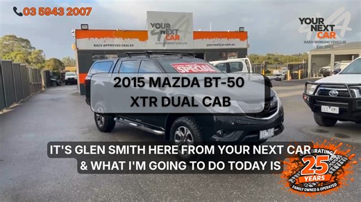 🎩 2015 MAZDA BT-50 XTR 4x4 Dual Cab Canopy For Sale Diesel Auto 3500kg Towbar Black Best 4WD Dealer GREAT VALUE BT-50 XTR 4x4 ➡ CANOPY DRAWERS TOURING EXTRAS ✅ Great value here in a tidy 2015 Mazda BT-50 XTR Dual Cab 4x4 finished in black, packed with practical extras for work or weekends away. With a canopy, roof racks, slide-out drawers and touring electrics in the rear, it’s a ready-to-go setup for your next adventure. 💪🚙 💲 $24,975 Excl. Govt. Charges Highlights 👍🏻 Smooth finish canopy 
