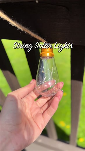 Outdoor solar string lights ☀️💡 #solarlights #stringlights #outdoordecor
