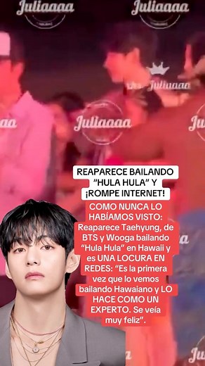 122K views · 9.7K reactions | REAPARECE BAILANDO “HULA HULA” Y ¡ROMPE INTERNET! Como nunca lo habíamos visto: Reaparece Taehyung, de BTS, y Wooga bailando “Hula Hula” en Hawaii y ES UNA LOCURA EN REDES: “Es la primera vez que lo vemos bailando hawaiano y LO HACE COMO UN EXPERTO. Se veía muy feliz”. #Taehyung #woogasquad #wooga #vbts #kpop #BTS #btsarmy #idol #btsarmyforever #hawaii #hula | PacoRecortes | Facebook