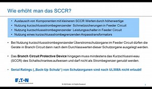 Bestimmung des Panel Overall Short Circuit Current Ratings – SCCR nach UL508A Supplement SB - Eaton videos
