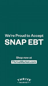 Monumental news — many years in the making 💚ICYMI, Thrive Market recently became the very first online-only retailer to accept SNAP EBT. This finally makes it possible for *everyone* to access healthy, organic, and affordable groceries, and get it all delivered straight to their door. To learn more about how to use SNAP EBT at Thrive Market, click the link below! 🔗⬇️ https://thrivemarket.com/ebt?utm_source=facebook&utm_medium=social&utm_campaign=dhfacebook&utm_content=app.dashhudson.com/thrive