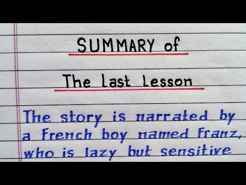 Summary of The Last Lesson | Class 12 | English | Chapter 1 | ‪@IndrajitGoswami0607‬