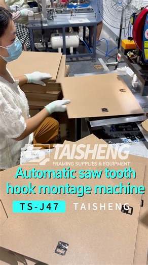 TS-J47 automatic picture frame hanger install machine,frame easel backs MDF back board for frames