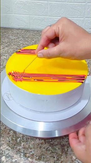 2 pound ka pineapple cake, pila cake design video #pineapple #cakerecipe #ytfeed #viral #short