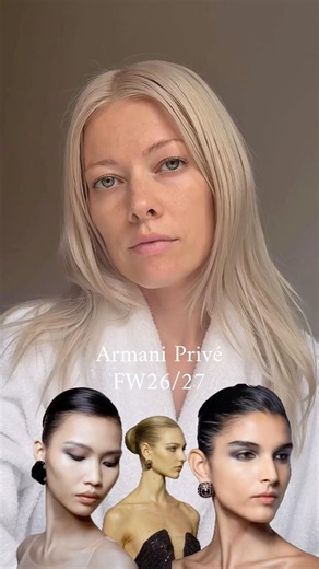 Recreating the Armani Privé Haute Couture beauty look FW26/27 #makeup #beauty #makeuptutorial