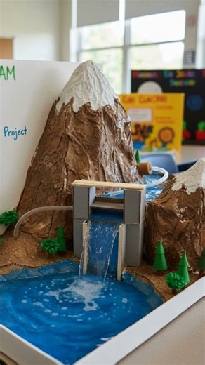 Hydro power Dam || Mountains Project || Working Model || School Project