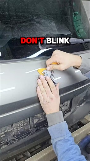 Easy car emblem removal! 🚗🚀 #autodetailing #emblem #debadging #carmods #diy