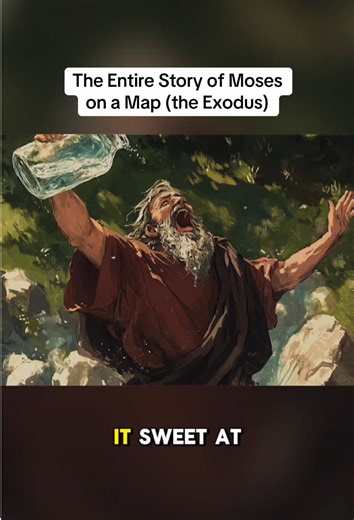 The Entire Story of Moses on a Map (the Exodus) Part 2 #bible #history #fyp