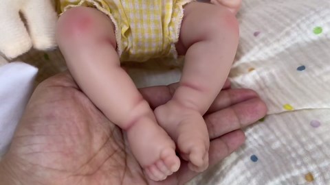 MRB Realistic Baby Doll Girl,12 Inch Silicone Reborn Baby Dolls, Real Life Baby Dolls Silicone Elastic and Stress Reliever Toy for Kids Age 3 + & Collection