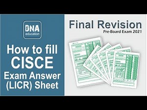 How to Fill Final Revision CISCE Exam Answer Sheet | Paper Presentation | DNA Education