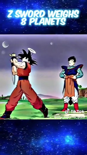 Goku lifts Z Sword - Dragon Ball Anime Episode