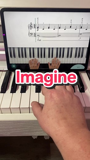 Anyone can play Imagine on Piano with easy piano tutorials using the Skoove Piano App 🤩🤔 #paino #pianoapp #pianotutorial