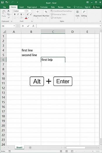 Multiple Lines in One Cell in MS Excel