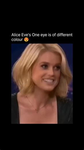 Celeb x Vybz on Instagram: "Actress Alice Eve has heterochromia iridum, a genetic condition that causes her eyes to be two different colors. Her left eye is blue and her right eye is green. She has discussed this unique feature in several interviews, most notably on Conan O’Brien’s talk show years ago, a clip that remains popular. During that appearance, she good-naturedly discussed the realities of having mismatched eyes. One famous anecdote she shared was that it took one of her former boyfrie
