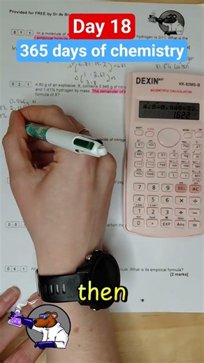 Day 18 - 365 days of chemistry - Empirical formula #stem #science #calculation