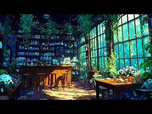 Sunlit Anime Café Ambience 🌿☕️ | Relaxing Study, Focus & Calm