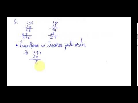 Înmulțirea numerelor de două cifre - Matematică clasa a IV-a