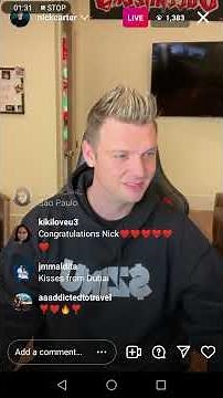 Nick Carter Instagram Live December 29, 2021