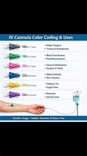 IV Cannula, size, color and its types #nursing