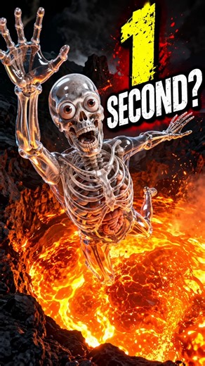 What Actually Happens If You Fall Into Lava? 🌋 #shorts #science #volcano #whatif #facts #survival