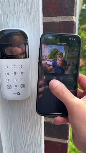 This Myq smart garage keypad and control lets me open and close my garage door from anywhere in the