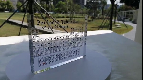 XUNMEINT Periodic Table with Elements, Acrylic Periodic Table Display with 83 Elements, Periodic Table of Elements Teaching Tool for Teacher Students