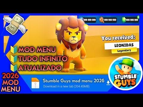 STUMBLE GUYS 0.95.0 APK MOD ATUALIZADO VIA MEDIAFIRE LINK DIRETO 2026 GEMAS INFINITA 🤑✅