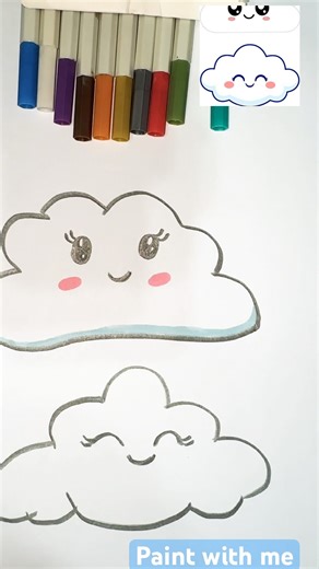 Cute cloud doodle — easy drawing ☁️ #art #drawing #easydrawing #shorts