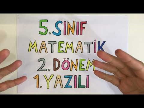 5th Grade Math 2nd Term 1st Written Exam