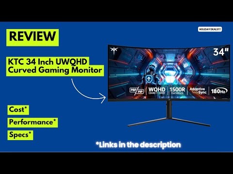 KTC 34” Curved Gaming Monitor Review | 3440x1440 UWQHD, 180Hz, 1ms, HDR, Adaptive Sync