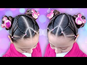 PEINADO DE NIÑAS CON DOS CHONGOS ✨💞 FÁCIL, RÁPIDO & BONITO 🥰