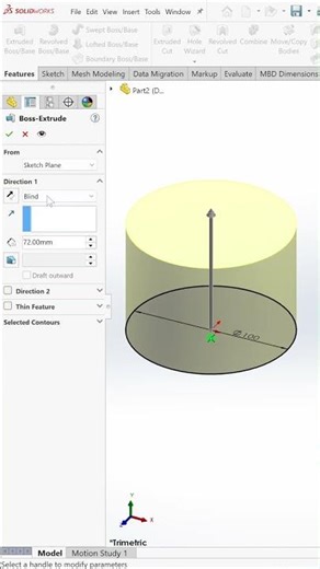 Blind vs Mid-Plane Extrude in SolidWorks | Beginner Mistake