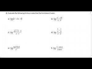 Calc Final Exam Review 1