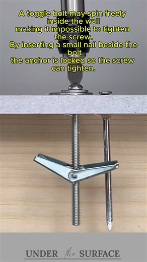 Fixing a Spinning Toggle Bolt with a Simple Nail Trick