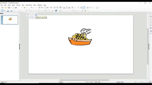 LibreOffice Impress： 如何制作动作路径动画