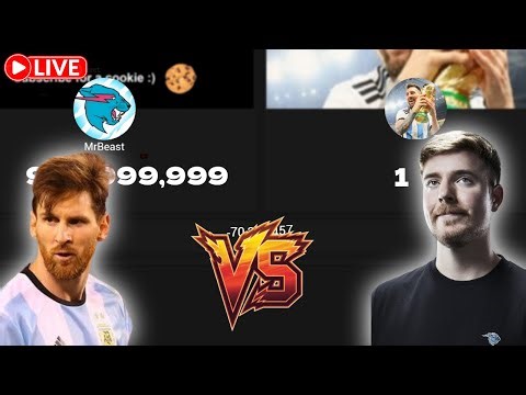 MrBeast Subscribers Vs Messi Instagram LIVE Count