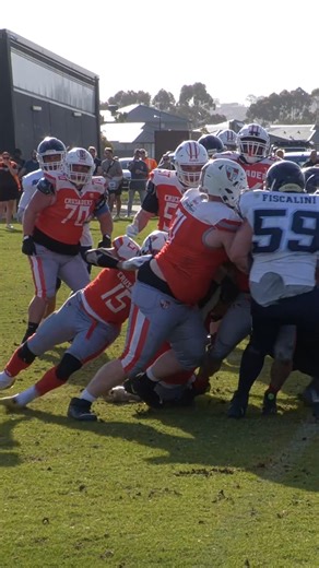 Final stand! The Buccaneers defense comes up HUGE with this last second stop on the goal line. Buccaneers win! #gridironvictoria #gridiron #americanfootball #goallinestand #denied | Gridiron Victoria