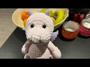 easy crochet 🧶 dragon beginner friendly pattern (part 1) free pattern ( step by step)
