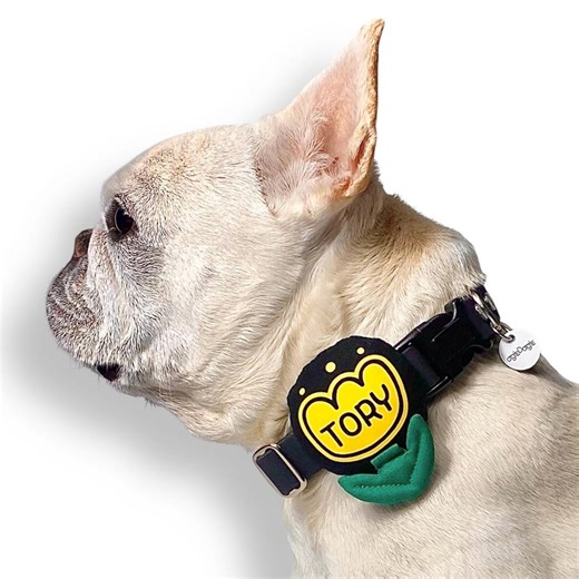 Personalized Tulip Dog ID Tag, Floral Pet Name Tag, Silent & Soft Tags - Etsy