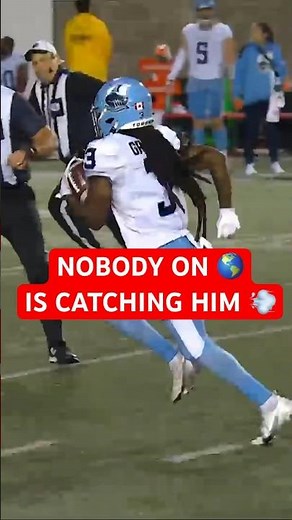 His speed on this kick return touchdown is UNREAL! #cfl #football