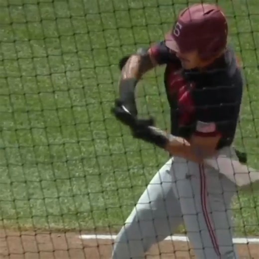2 great angles to see stretch and separation as Brock Jones strides forward. Create that rubberband effect by stretching it out. | The Hitting Vault