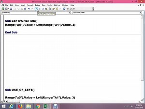 LEFT FUNCTION IN VBA MACRO