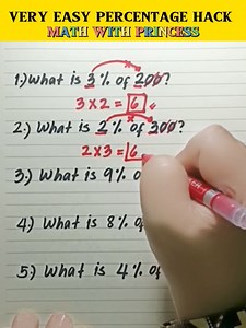 Very Easy Percentage Hack #math #mathlessons #mathematics #mathreview #mathwithprincess #mathviral #mathisfun | Math with Princess